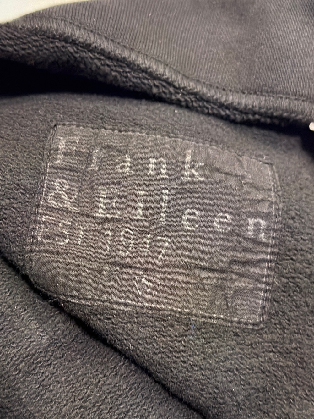FRANK & EILEEN EAMON TRIPLE FLEECE JOGGER BLACK SIZE S RELAXED COTTON CLASSIC - Picture 6 of 10